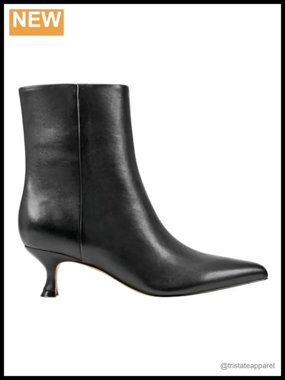 Marc Fisher LTD Iggy Leather Ankle Booties Kitten Heel